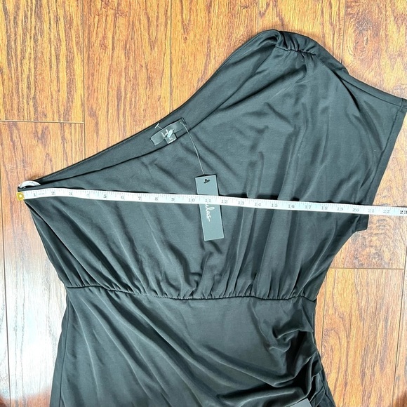 Lulus Hit the Town Black One Shoulder Tulip Mini Dress Size XL - Picture 11 of 16